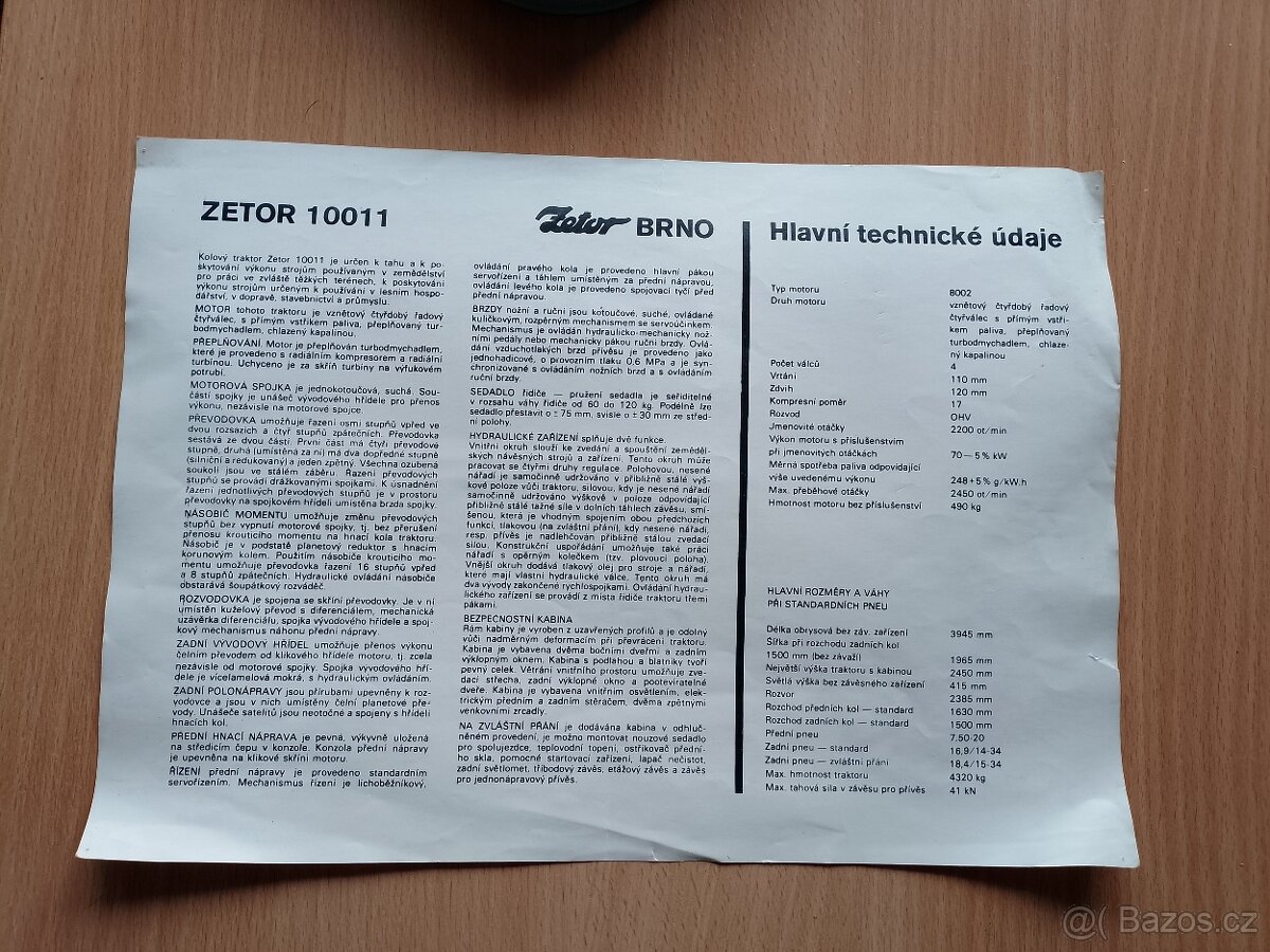Zetor Crystal leták, prospekt - 2