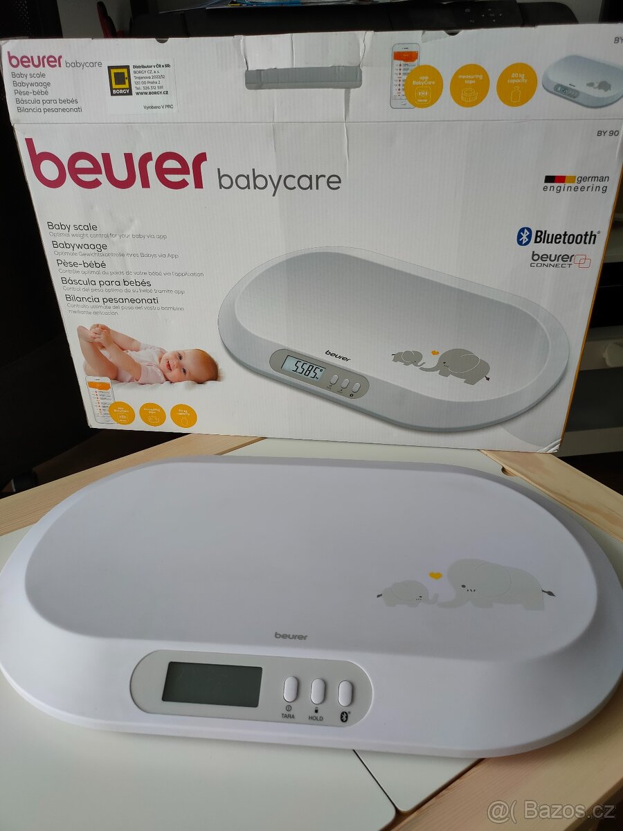 Dětská kojenecká váha Beurer BY 90 s Bluetooth - 2