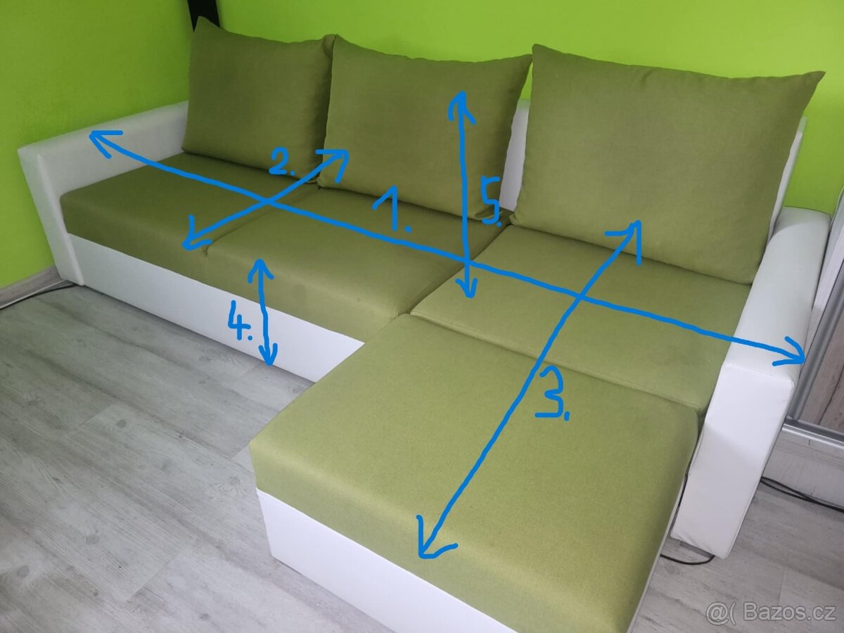 Zelenobílý gauč - 2