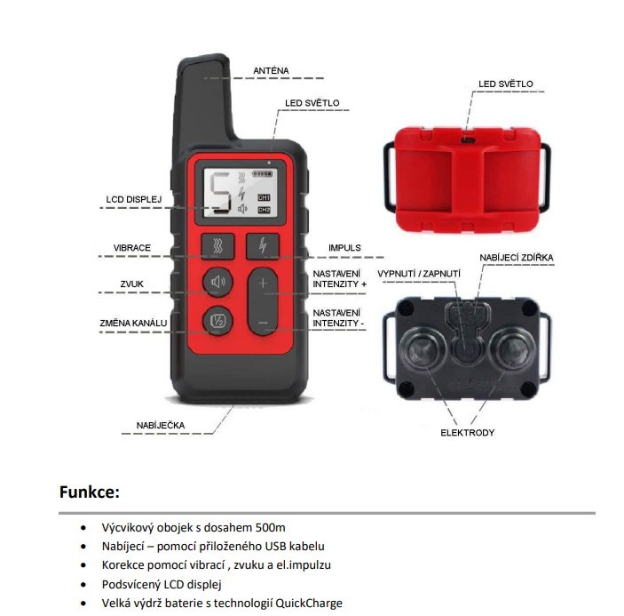 Elektrický výcvikový obojek Patpet T150 - 2