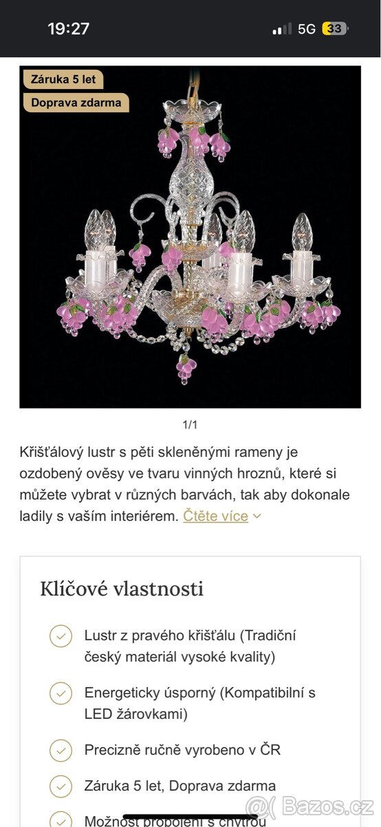 Lustr český křišťál - 2