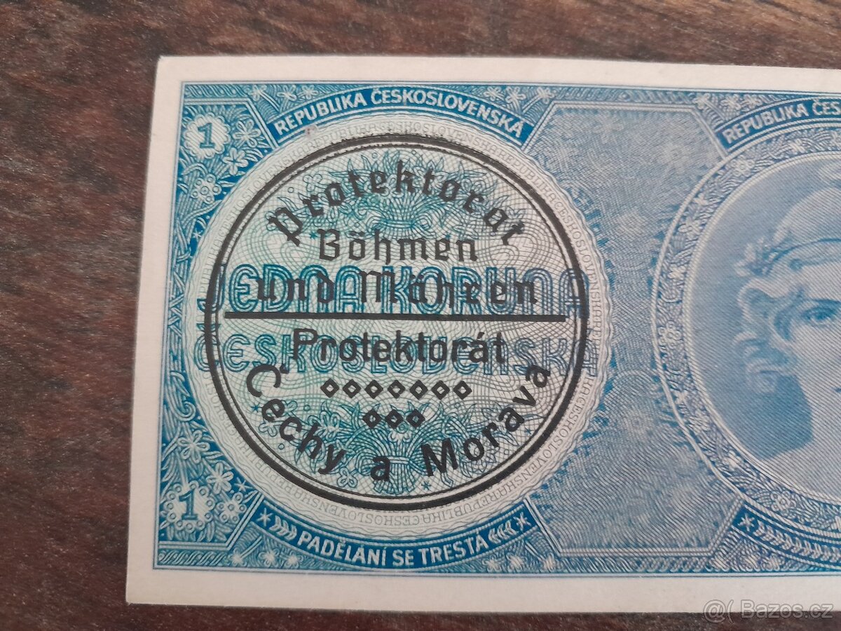 1 koruna 1938/40 protektorát III. - 2