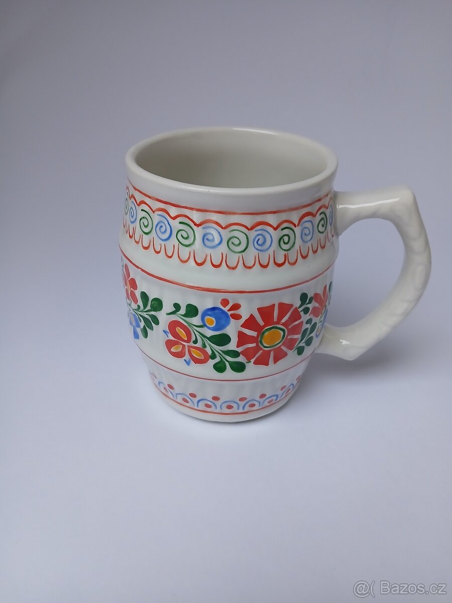 Keramický malovaný půllitr - 2