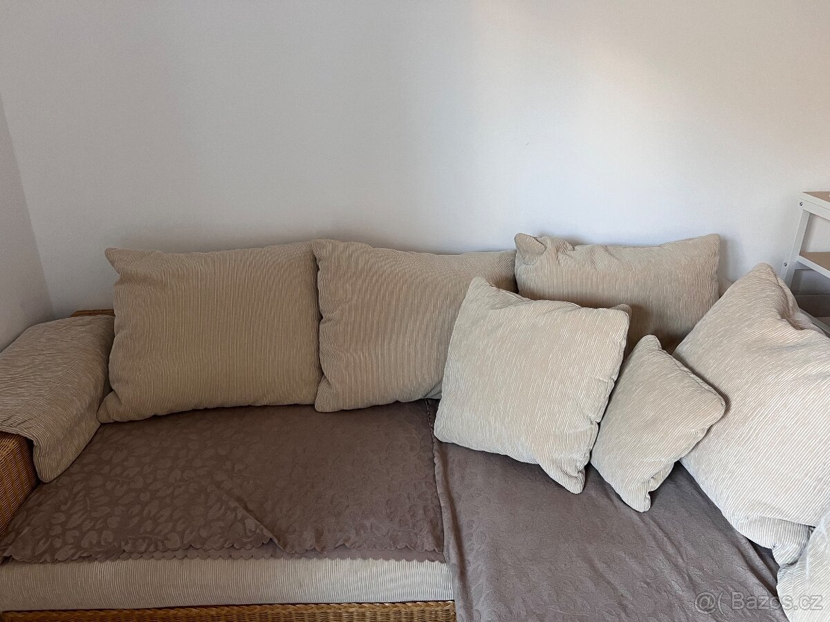 Modulární rohová sedačka+taburet-VariabilníSestava - 2