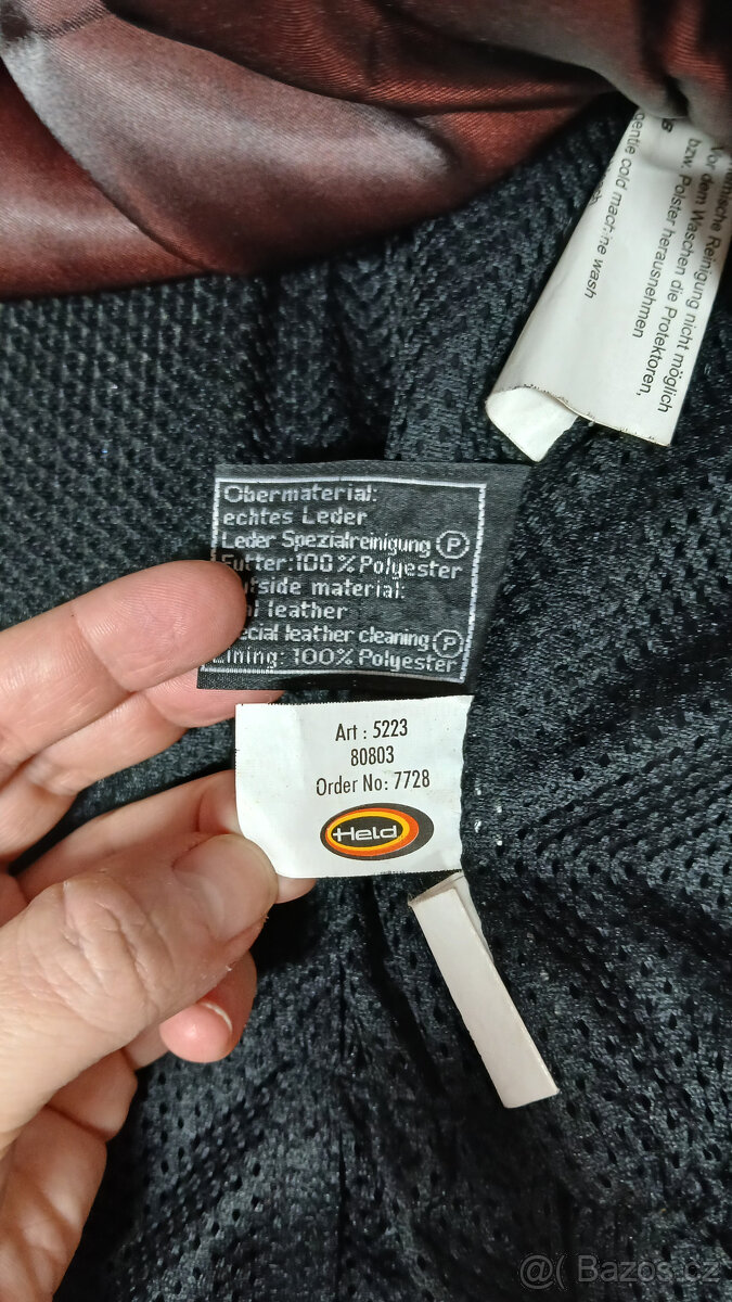 Dámská kožená motorkářská bunda/ křívák HELD, velikost 44 - 2