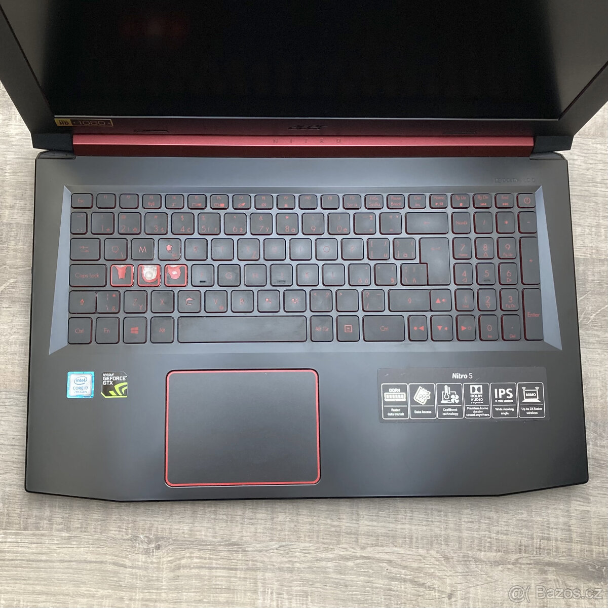 HERNÍ NOTEBOOK | Acer Nitro 5 | i7 + 16GB RAM | GTX 1050 Ti - 2