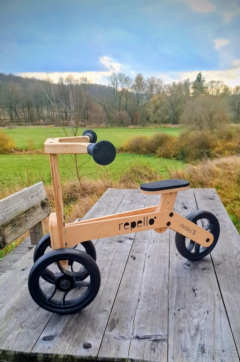 Nádherný vánoční dárek, dřevěné, lehoučké odrážedlo Repello - 2