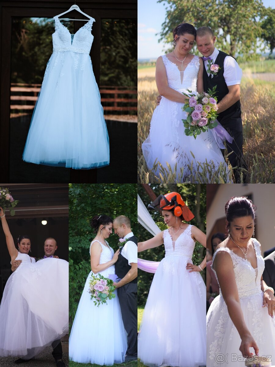 Svatební šaty 40/46 bílé - 2