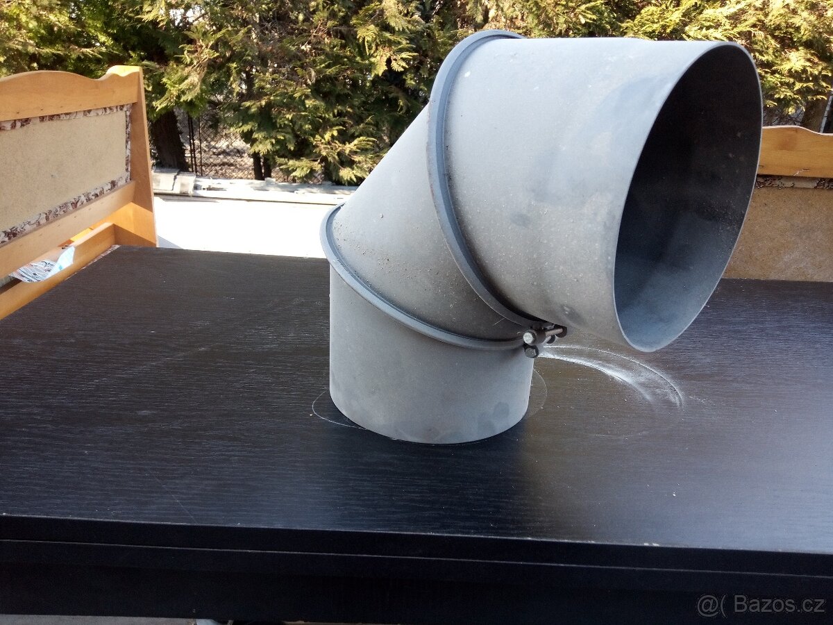 Koleno kouřovodu nastavitelné 180mm. - 2