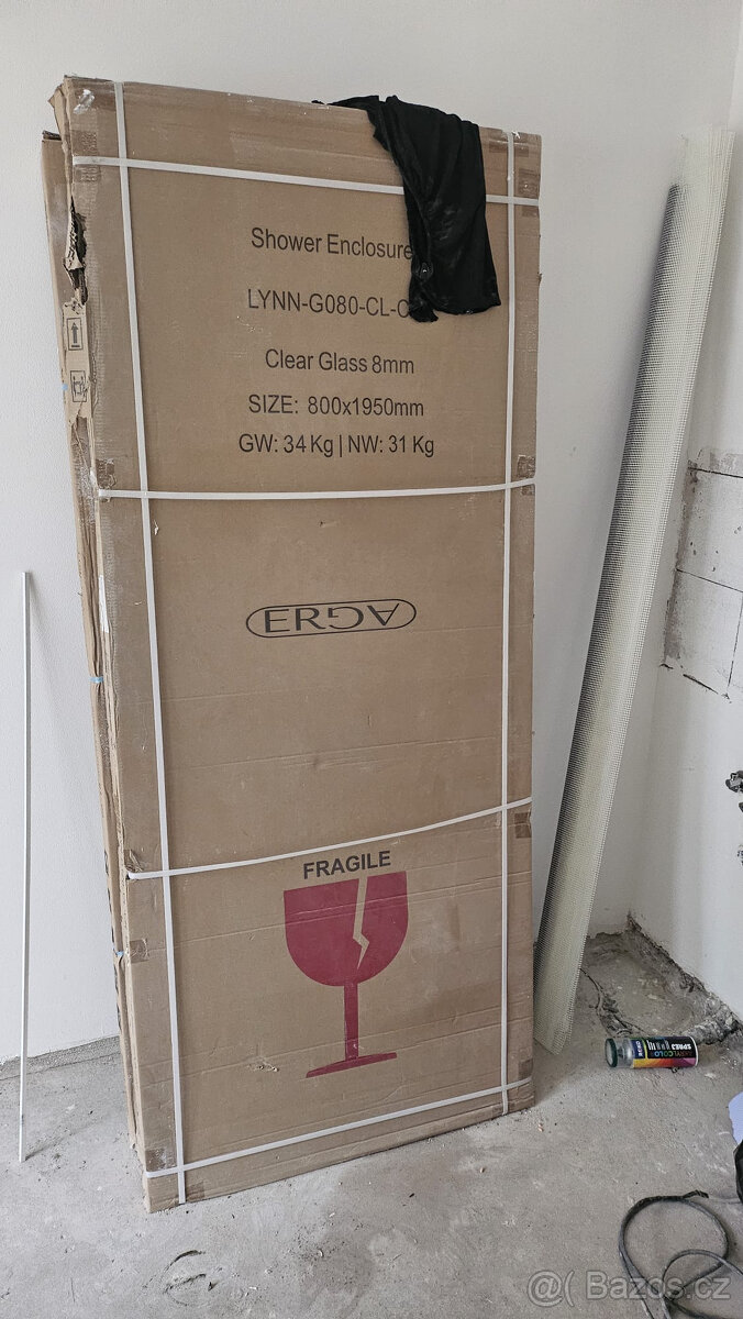 Nový sprchový kout 120x80x195 8mm chrom - 2