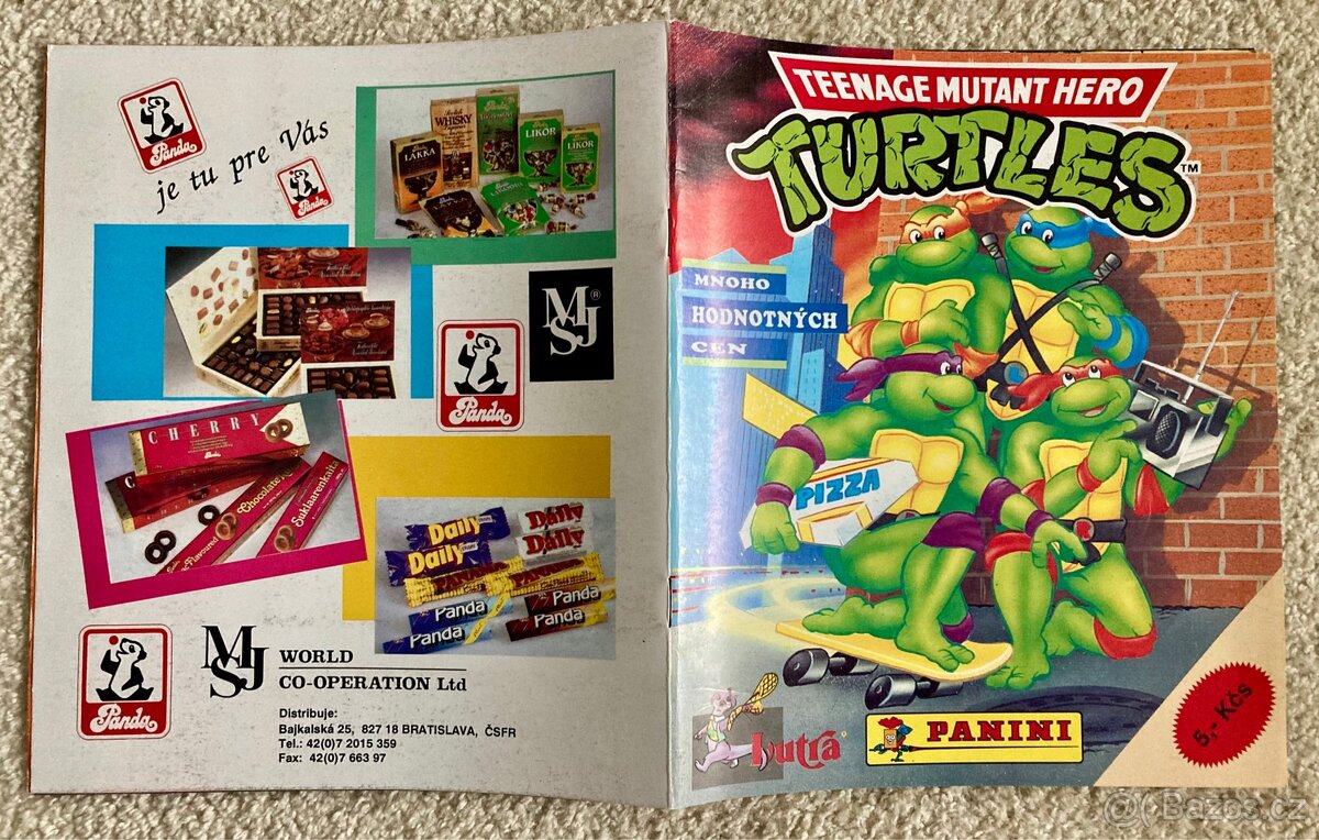 Želvy Ninja - samolepkové album PANINI - 2