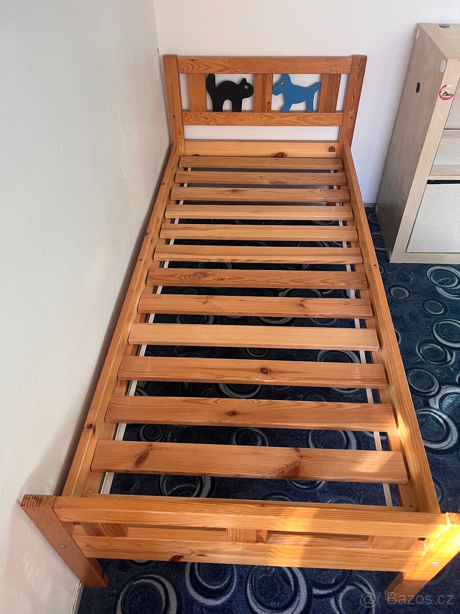 Dětská postýlka IKEA 70x160 s roštem, dobrý stav - 2