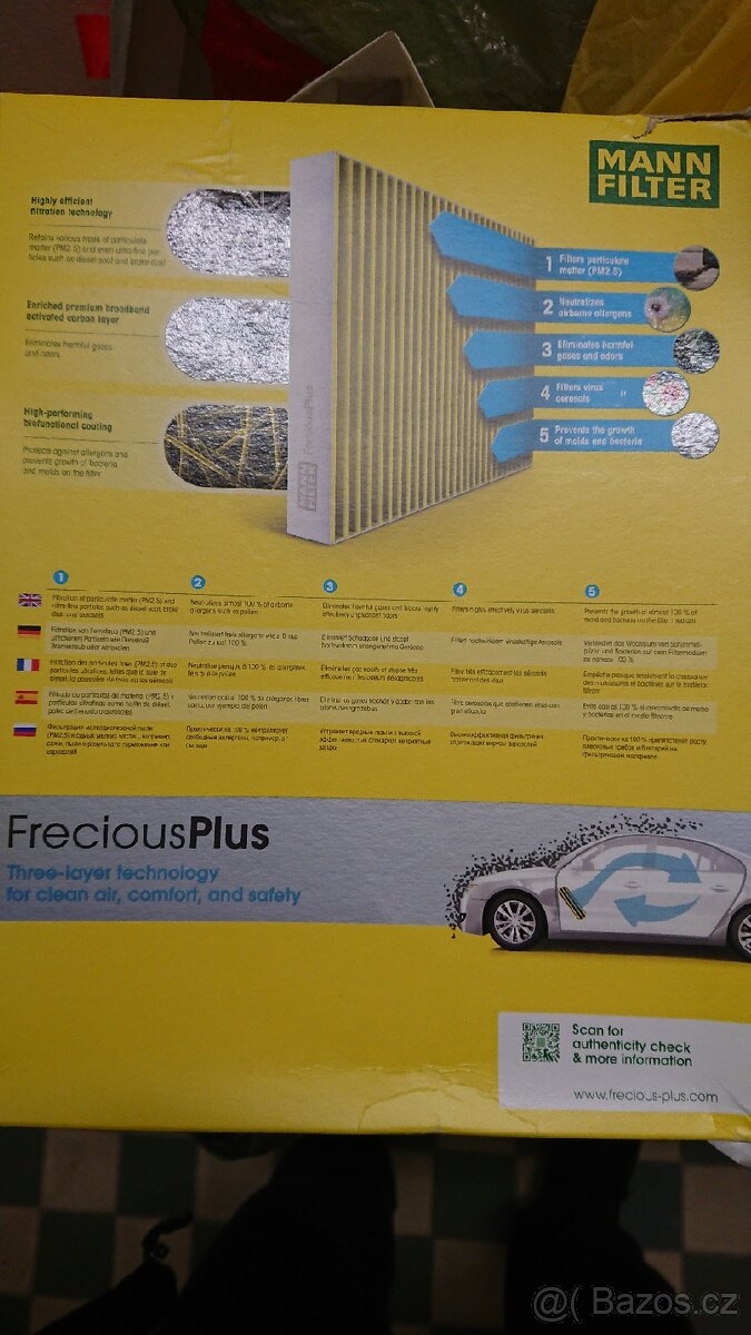 Prodám Kabinový filtr pro Alergiky MANN-FILTER FP 2939 - 2