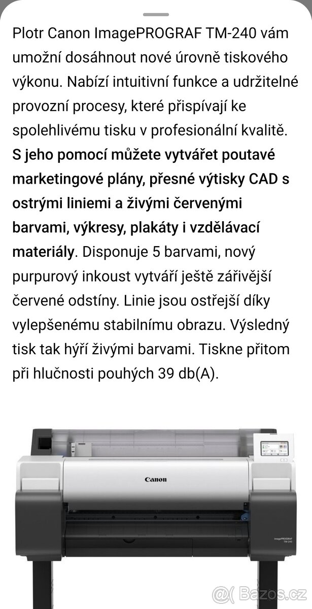 Velkoformátová tiskárna Canon TM-240 - 2