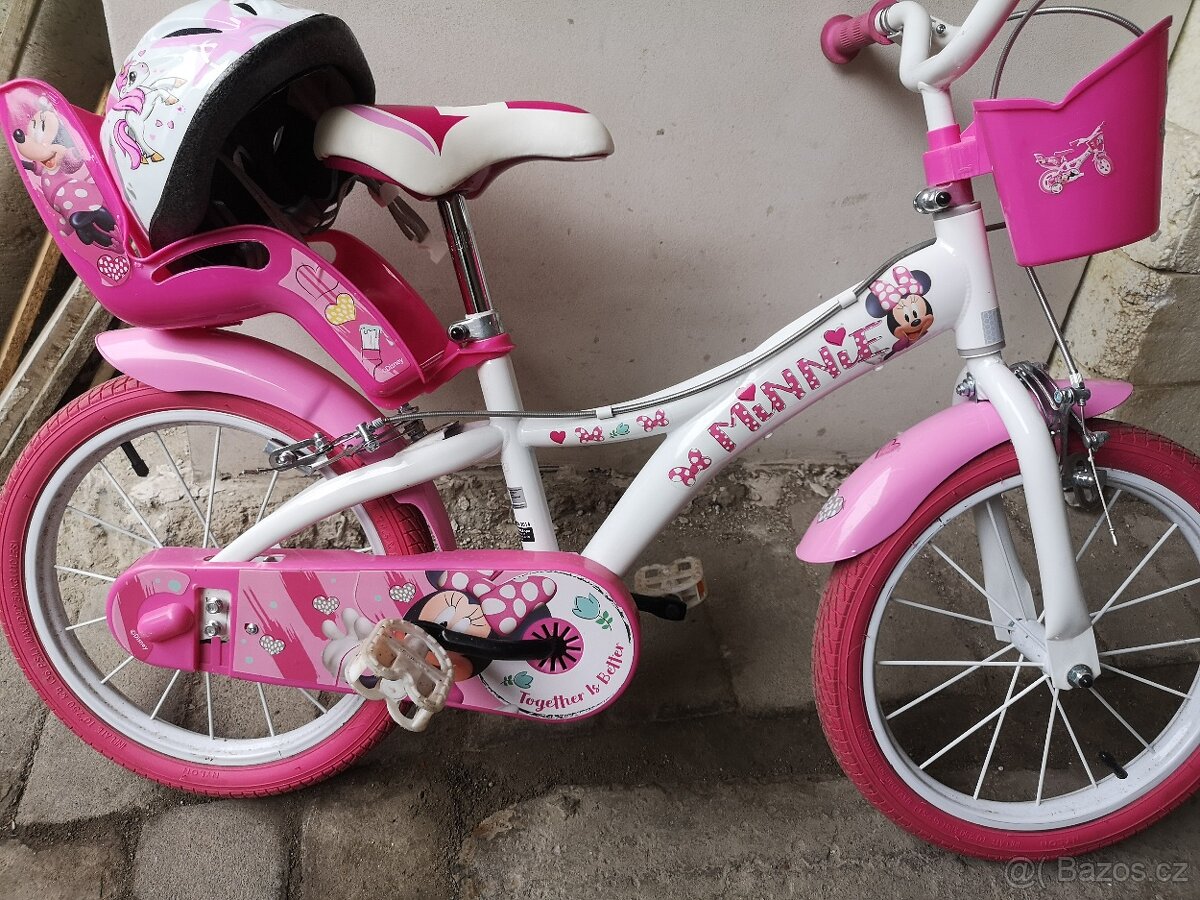 Dětské kolo Minnie stav nového + helma - 2