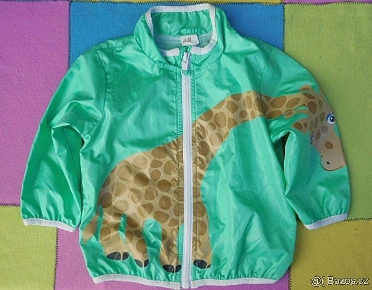 Krásná jarní bunda se žirafou H&M vel. 74 - 2