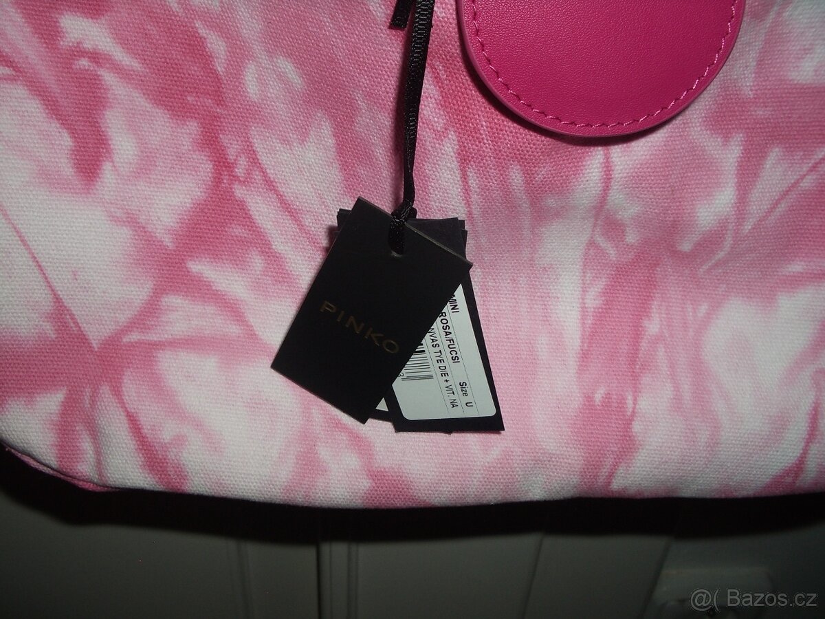 Kabelka PINKO HOBO MINI CANVAS PINK - NOVÁ - 2