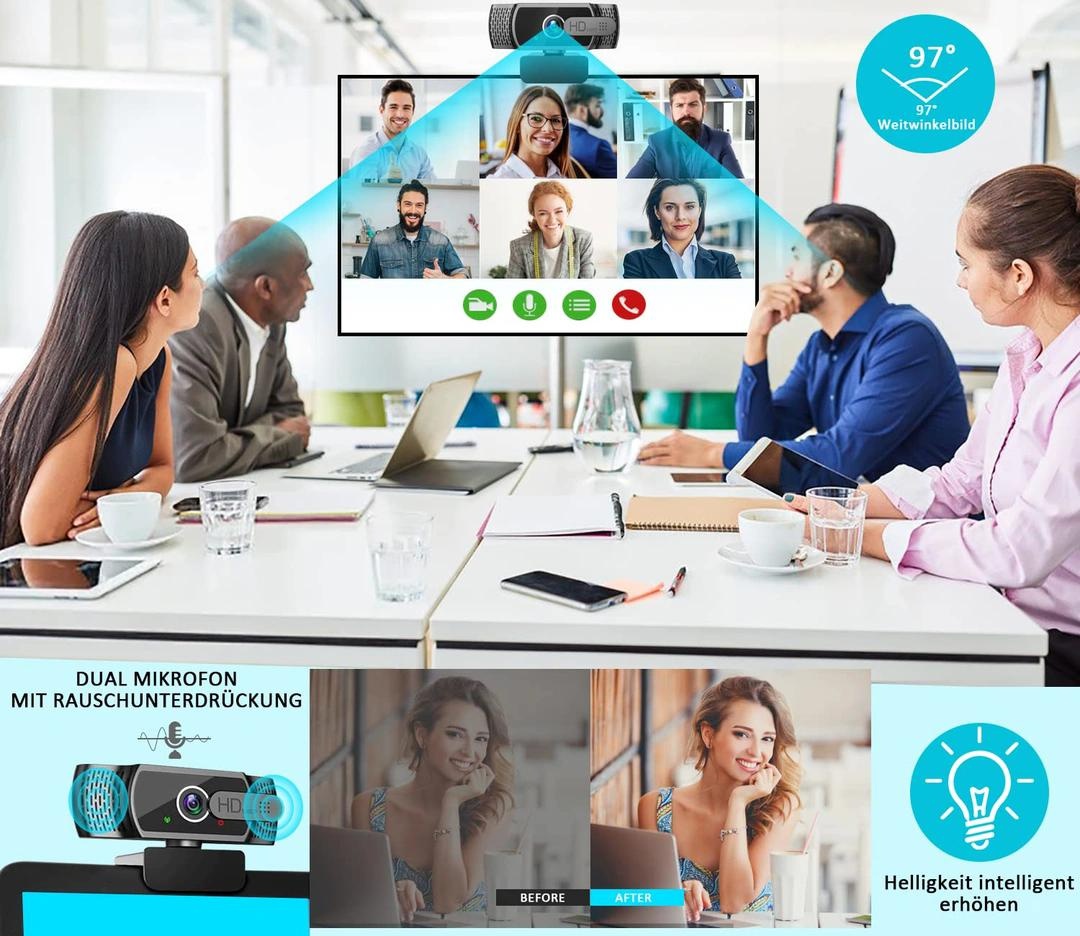 Webkamera Neefeaer W6 – Full HD 1080P - 2