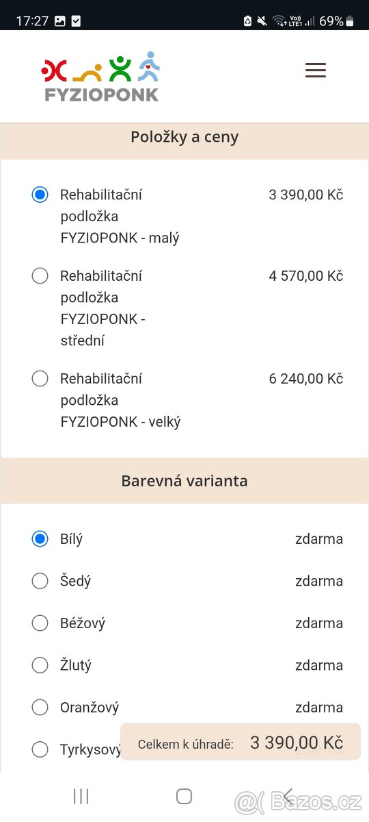 Rehabilitační podložka Fyzioponk - 2