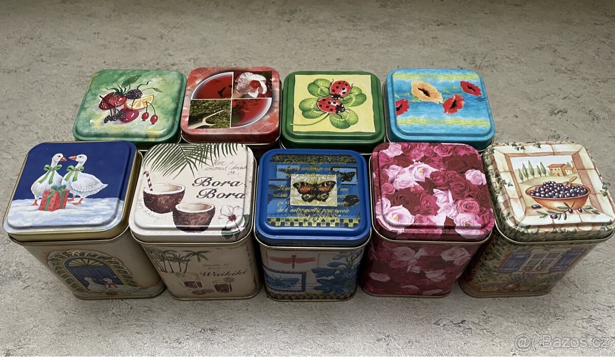 Plechové krabičky na čaj - 2