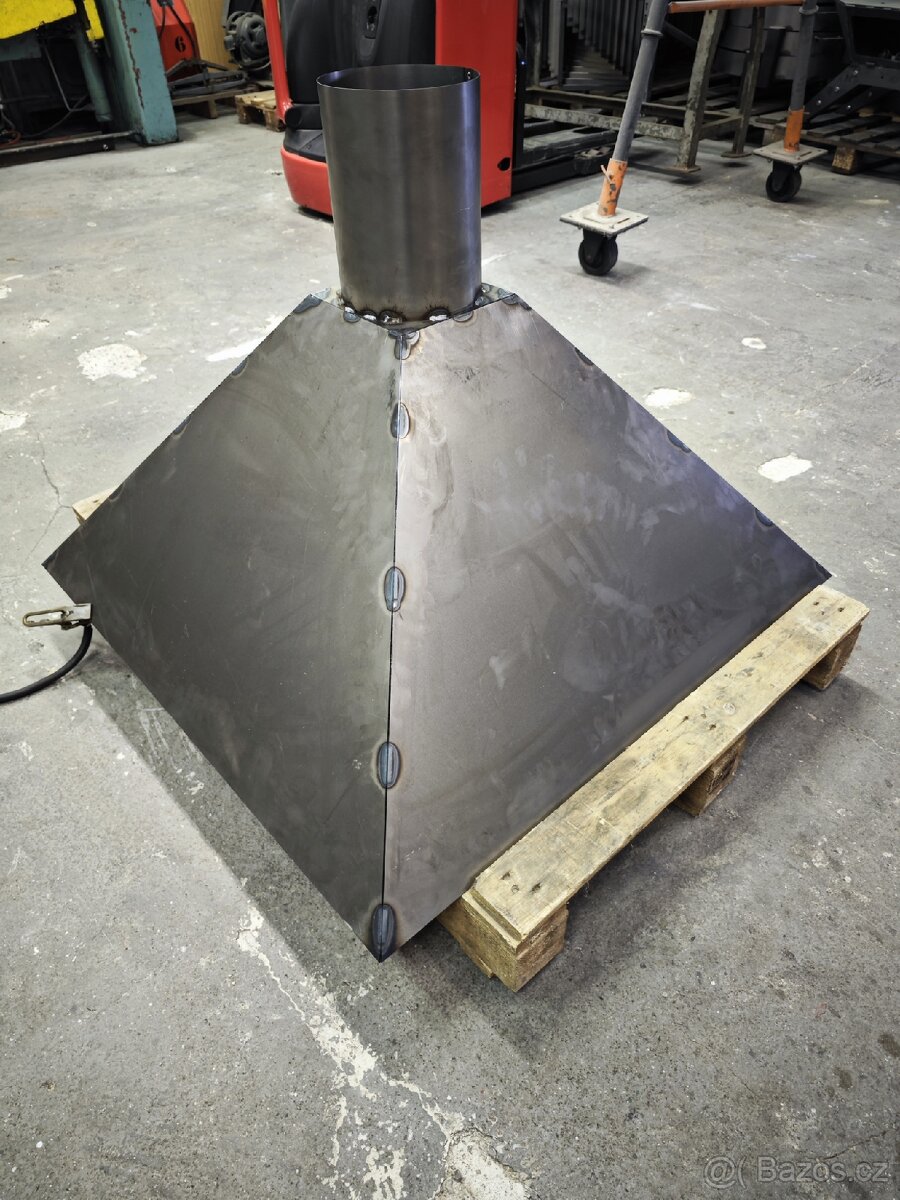 Ocelová digestoř pro gril / venkovní kuchyni 100×100 cm - 2