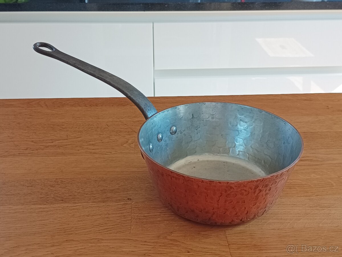PROFESIONÁLNÍ MĚDĚNÝ HRNEC BAUMALU ALSASKO FRANCIE 70.LÉTA - 2