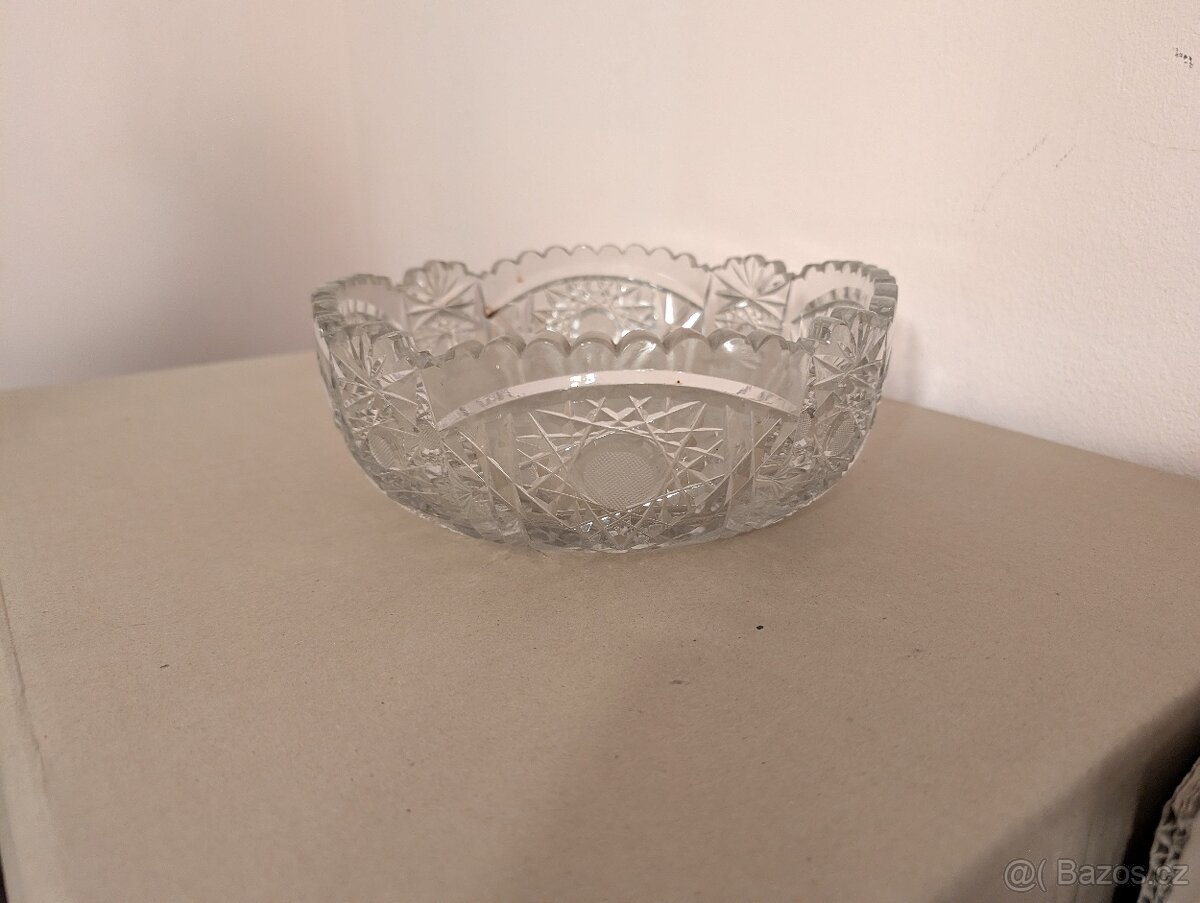 Skleněná retro mísa - 2