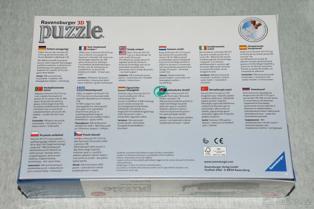 3D Puzzle Ravensburger Porsche 911 GT3 CUP - 2