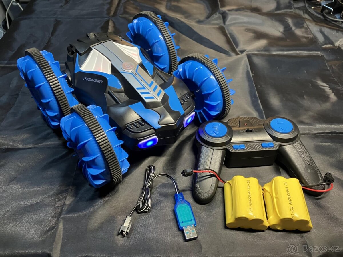 RC auto obojživelné PIONEER 1:18 15km/h 4x4 2xbaterie - 2