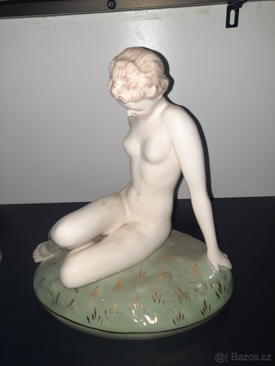 Velký porcelánový akt Royal Dux A.DECO A JINÉ STAROŽITNOSTI - 2