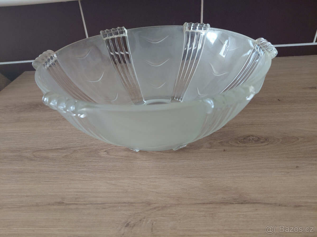 Retro mísa z čirého skla ART DECO - 2
