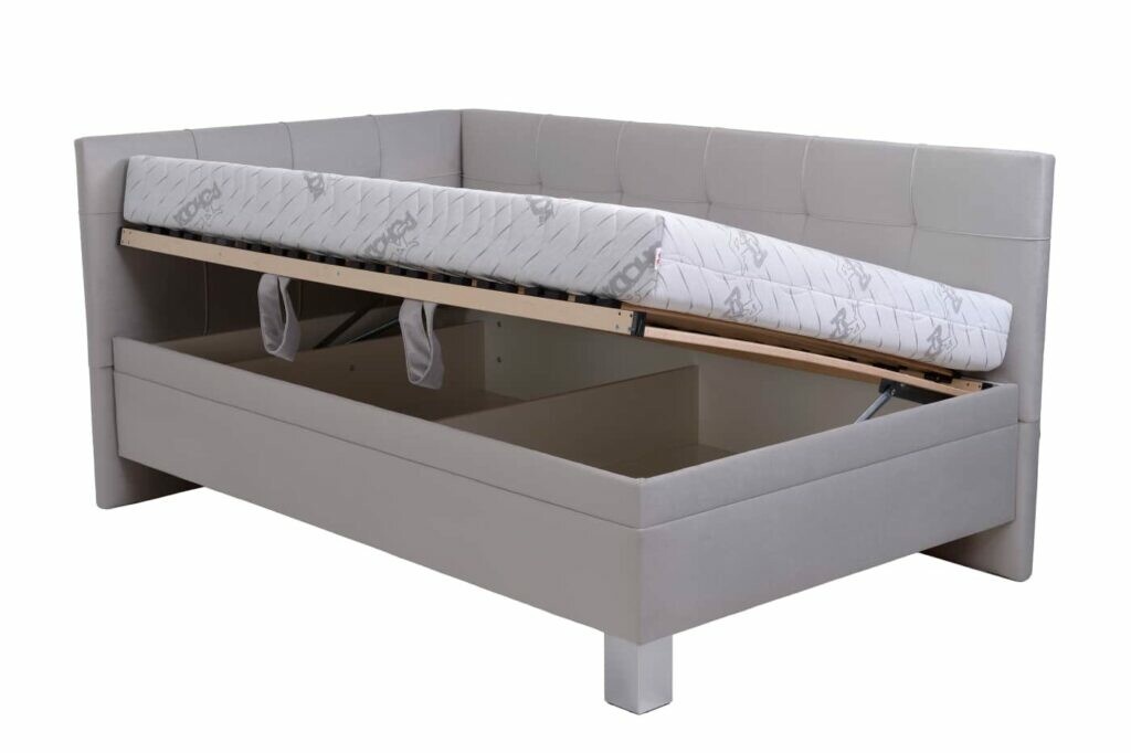 Čalouněná rohová postel, barva VÍNOVÁ (ilustrační foto) - 2