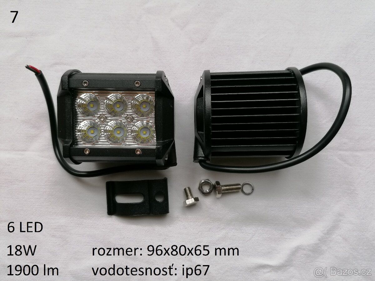 Prodám led diodové couvací pracovní světla rampa, combo - 2