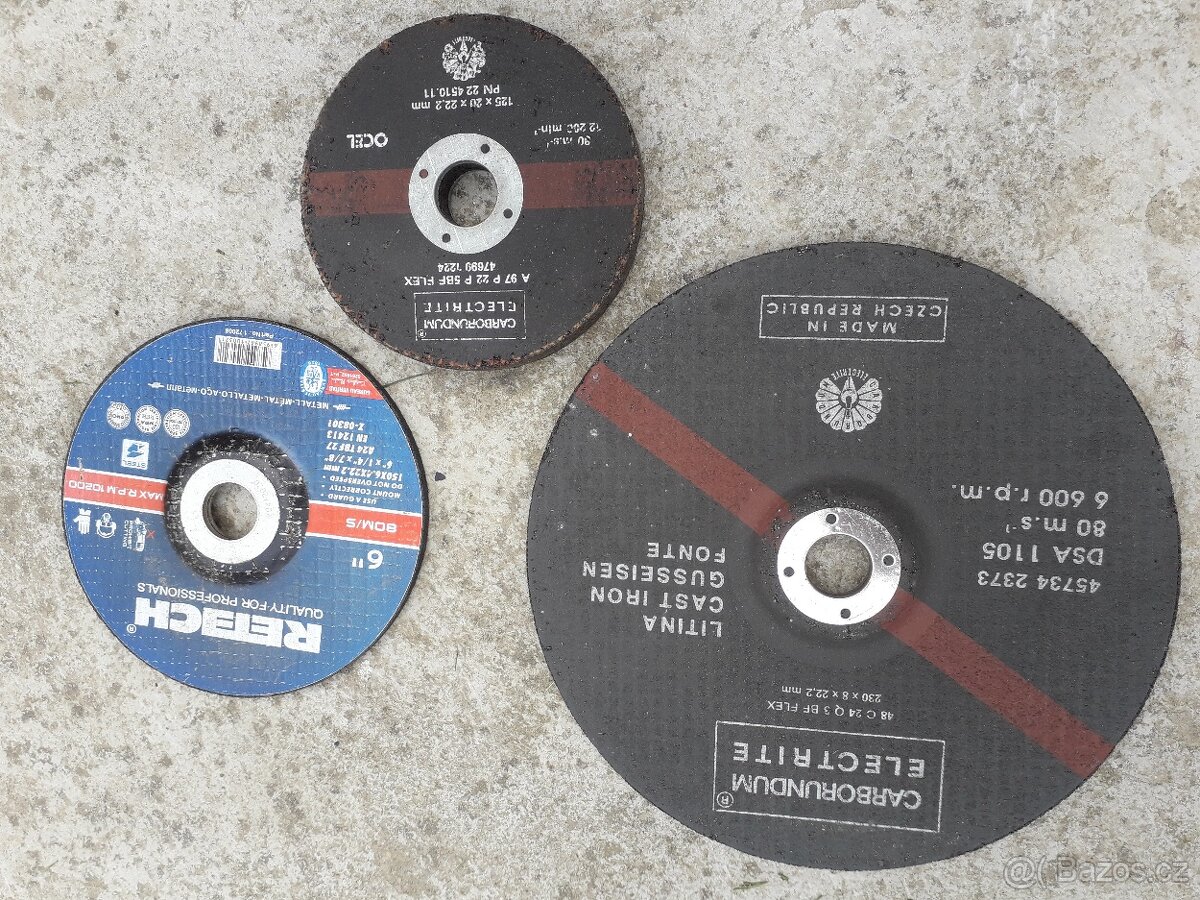 BRUSNÉ KOTOUČE 230X8X22 125X20 A 150X6,4 - 2