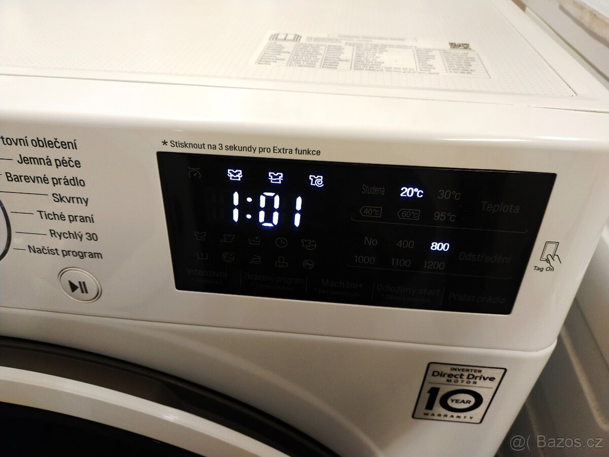 Prodám plně funkční digitální pračku značky LG-8 kg--DOVEZU- - 2