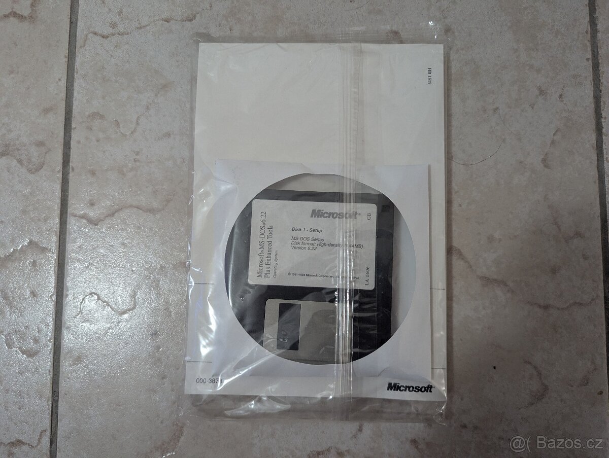 MS-DOS 6.22 licence - Nerozbalená - pro sběratele - 2