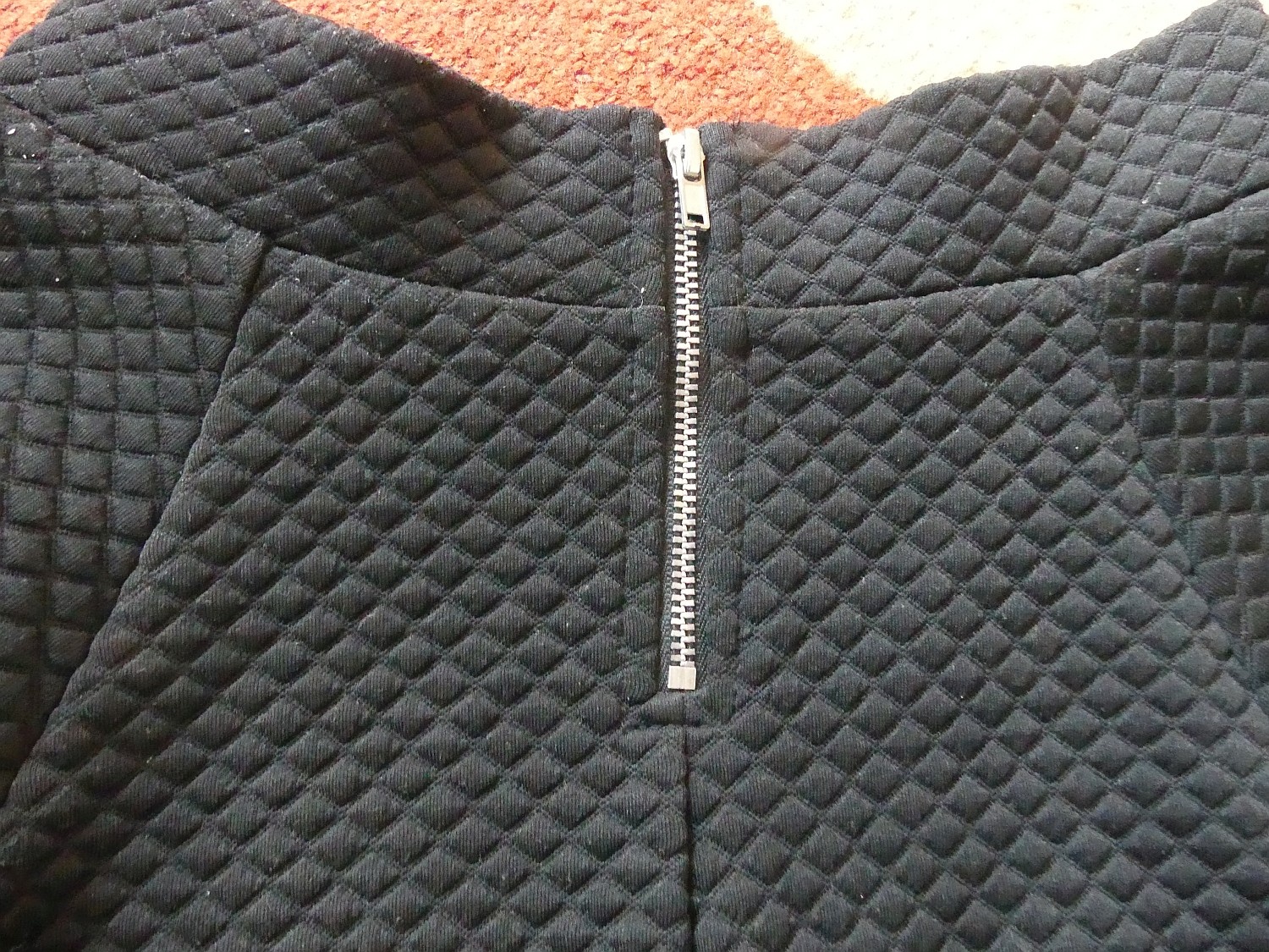 Sukně černá, dívčí, pevný pas, na zip, 60 cm pas - 2