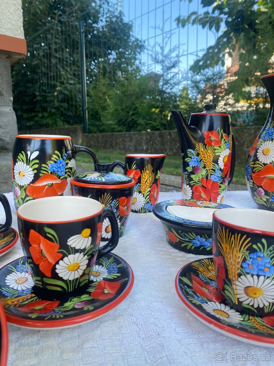 Chodská keramika - 21 ks - 2