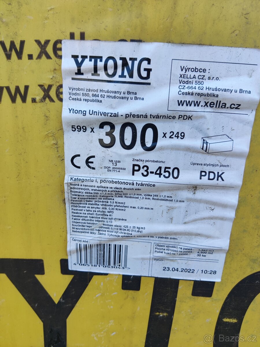 Cihly Ytong 599x300x249 - 2