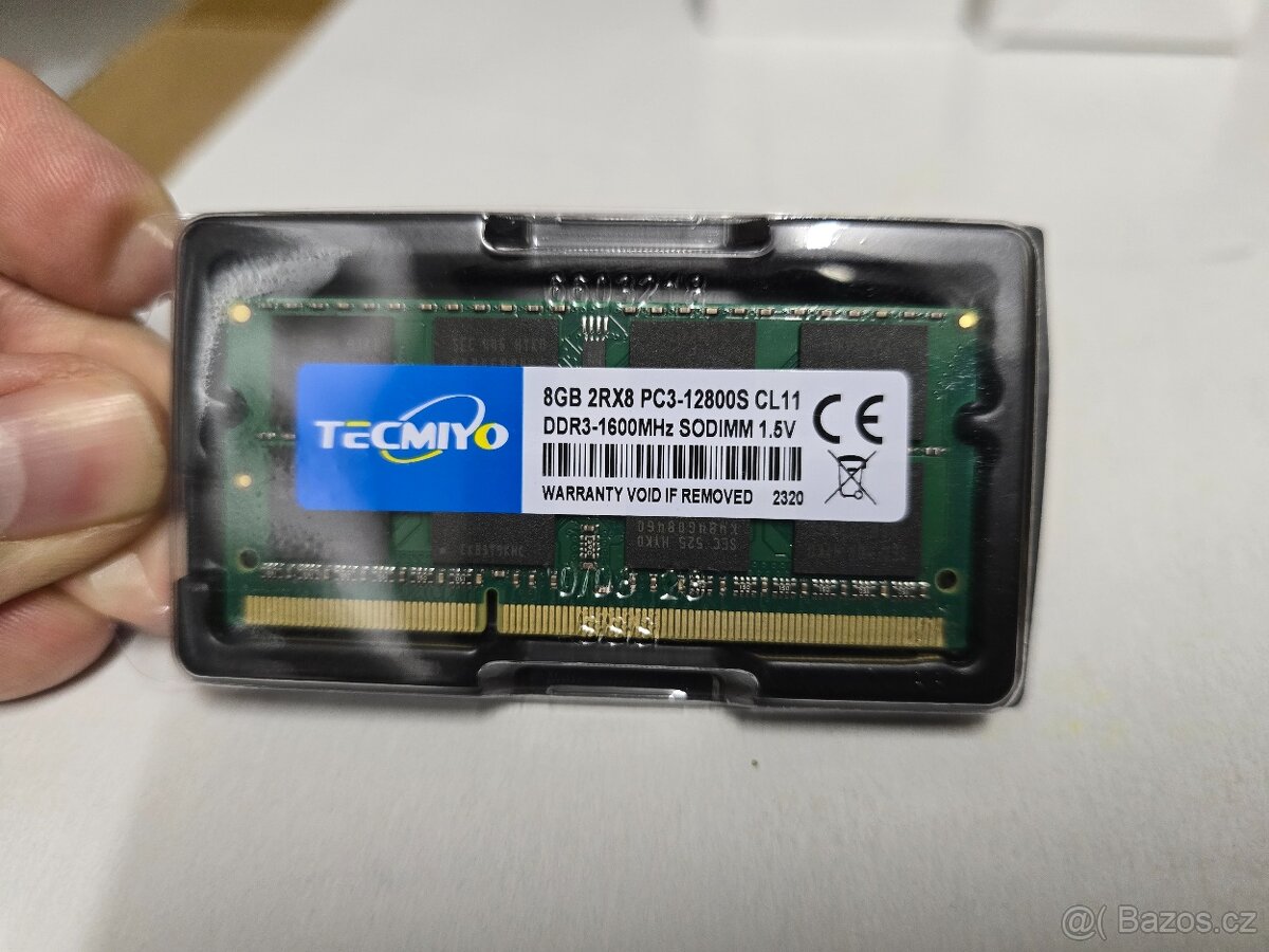 Paměti RAM do notebooku DDR3 8GB 1600Mhz CL11 zelené - 2