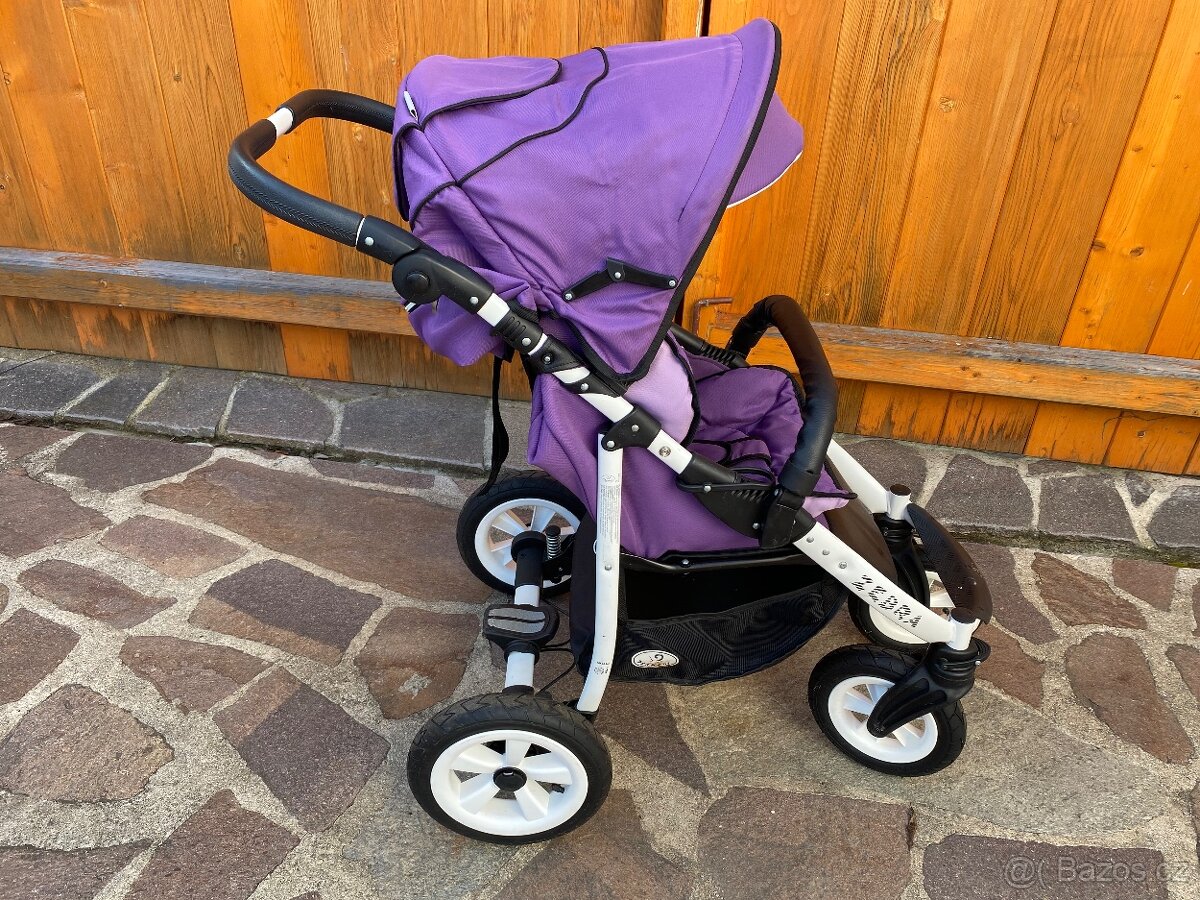 Prampol sportovní kočárek Zebra - fialový - 2