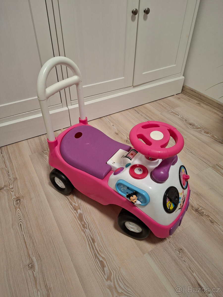 Prodám dětské odrážedlo - růžovo-bílé autíčko - 2