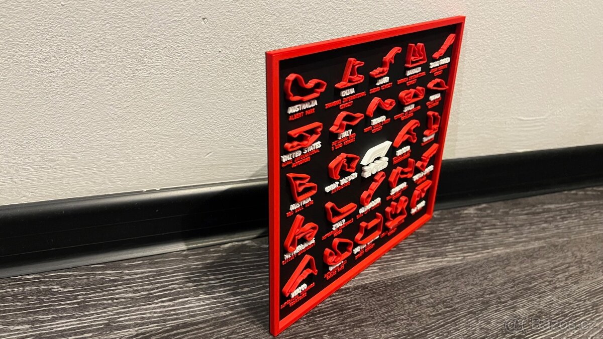 3d tisk Kalendář formule 1 2025 - 2