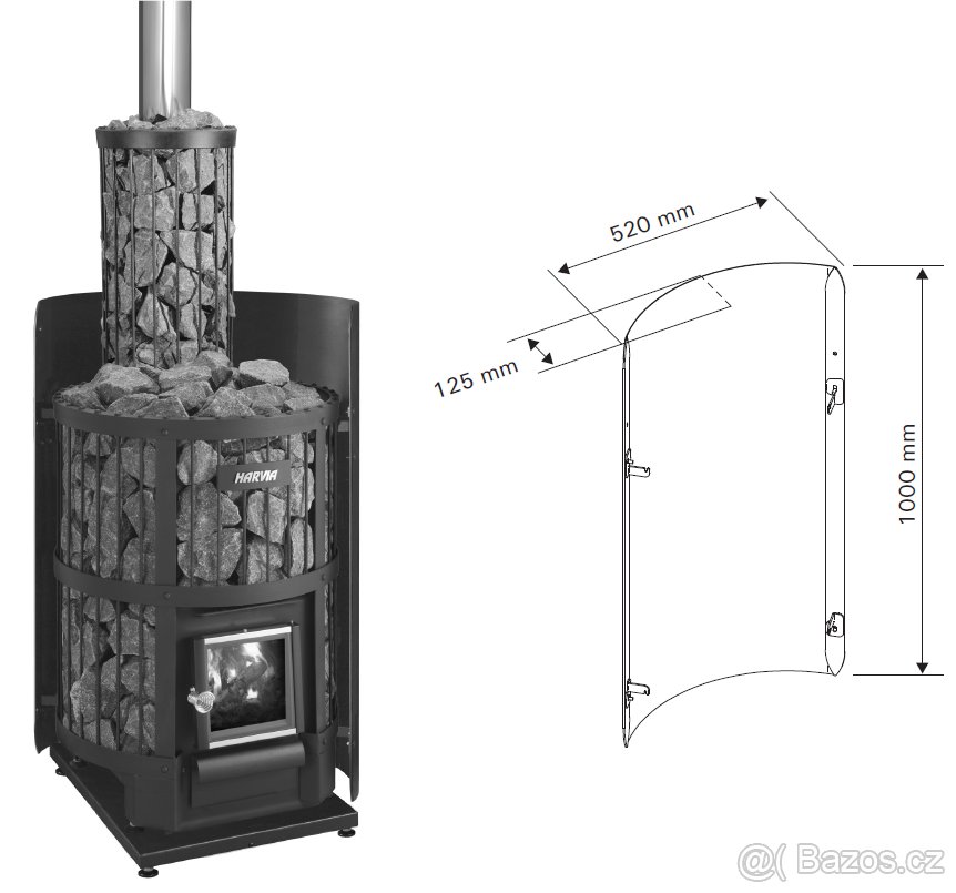 Ochranný plášť Harvia Legend WL200 k saunovým kamnům - 2