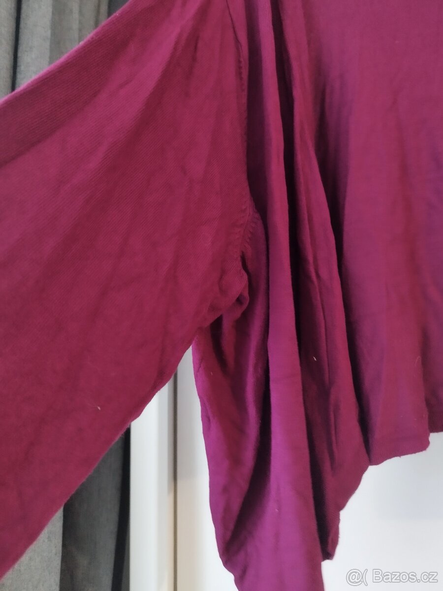 Tmavě růžový kardigan - 2