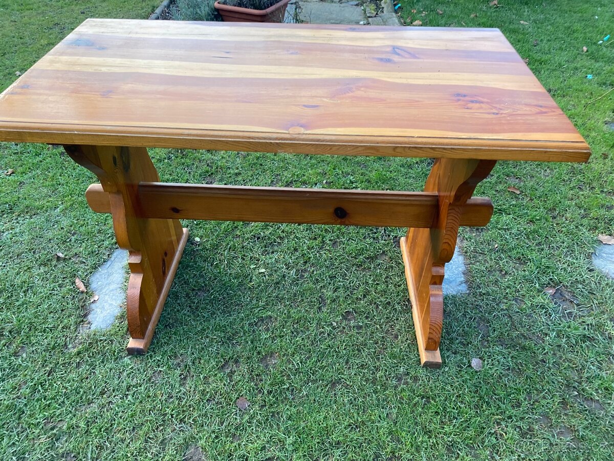 Masivní dřevěný stůl – top stav - 2