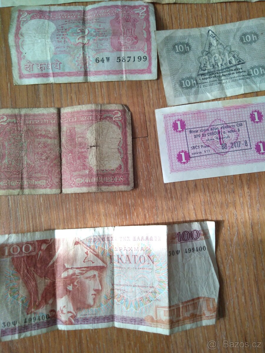 Staré bankovky, poukázky - 2