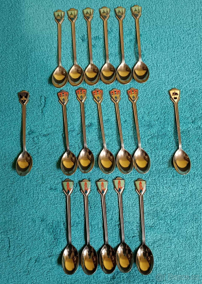 Staré sběratelské lžičky smaltované - 2