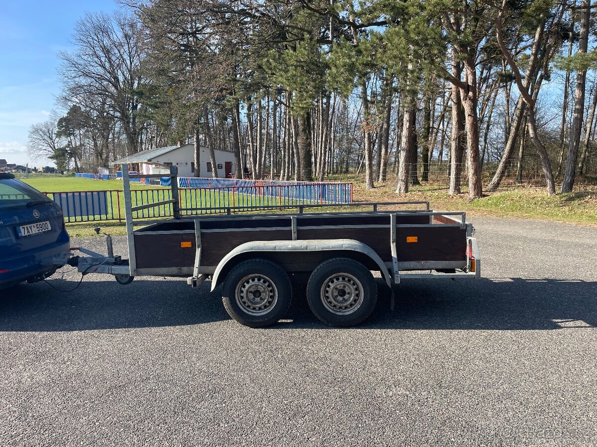 Bržděný přívěs Solide 2000 kg, 127x300, cm, nová stk - 2