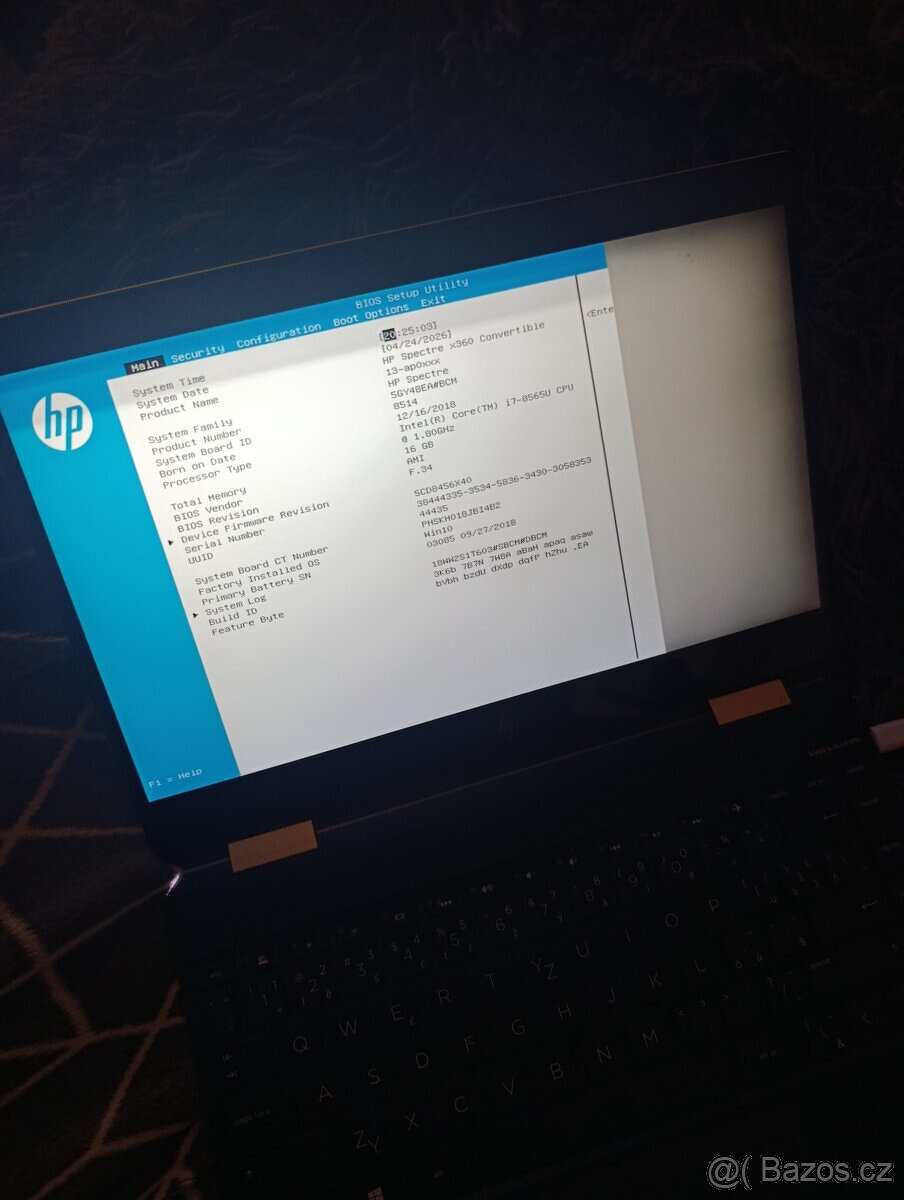 Ultrabook Hp Spectre x360 spatny lcd bok - 2